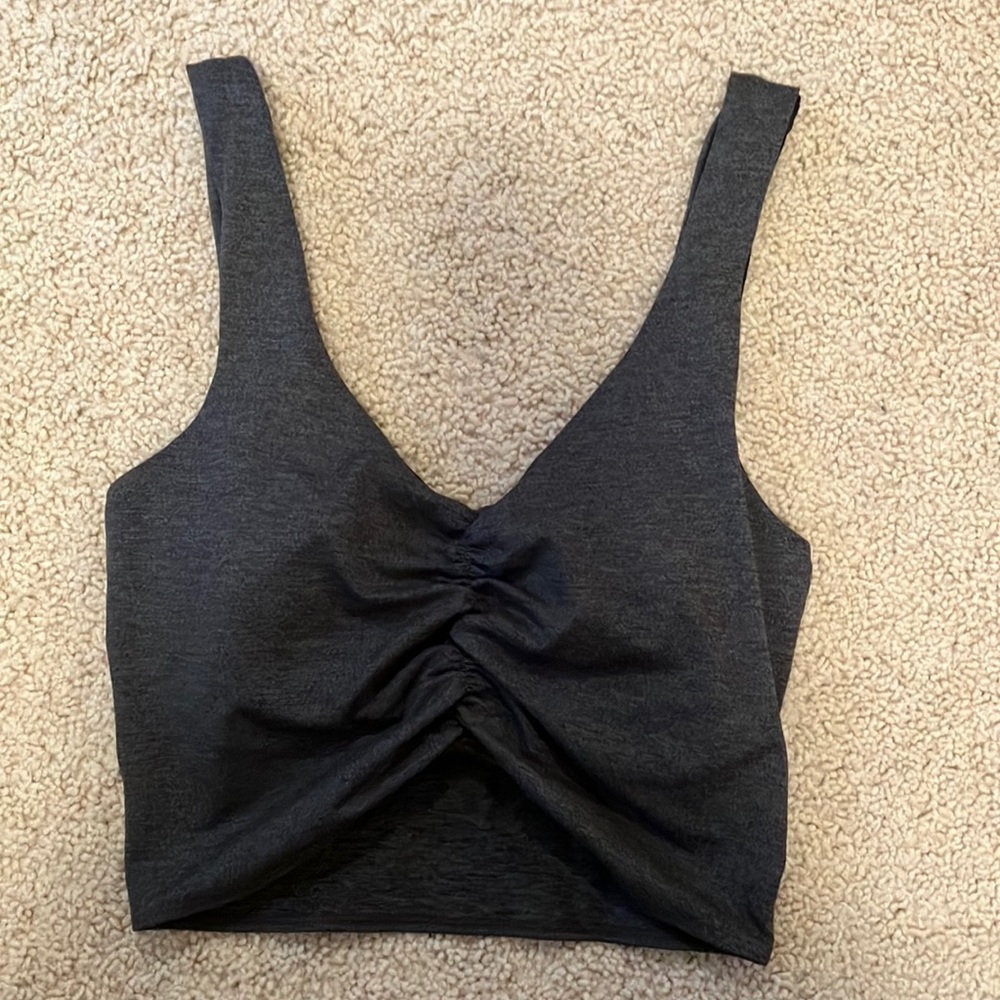 Gilly hicks GO workout bra top size small grey